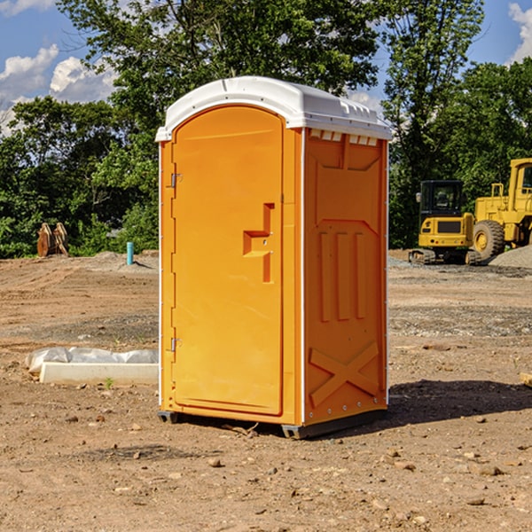 can i customize the exterior of the portable toilets with my event logo or branding in Alden IA